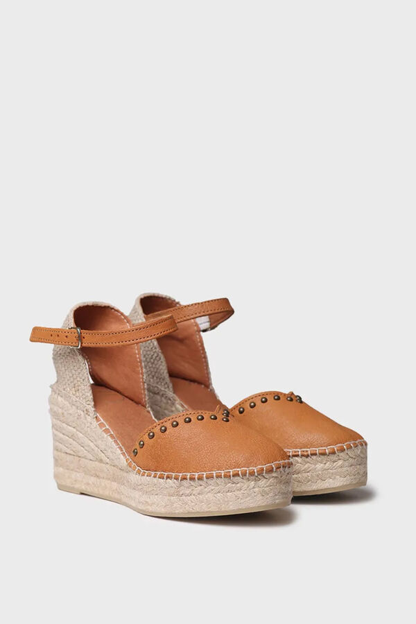 Toni Pons Espadrille de pele com pulseira e fecho cru