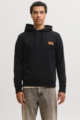 Jack & Jones Sudadera regular con capucha negro