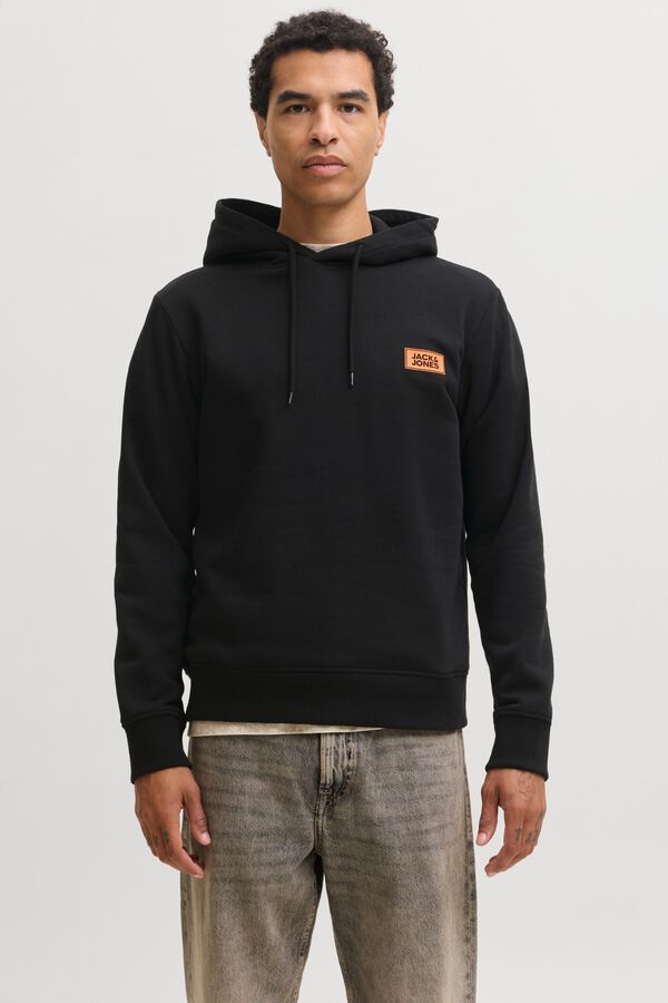 Jack & Jones Sudadera regular con capucha negro