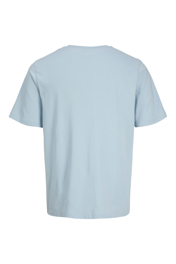 Jack & Jones T-shirt manga curta em algod&atilde;o azul