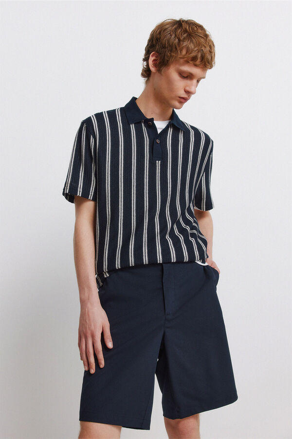 Springfield Bermudas larga wide & relaxed fit azul