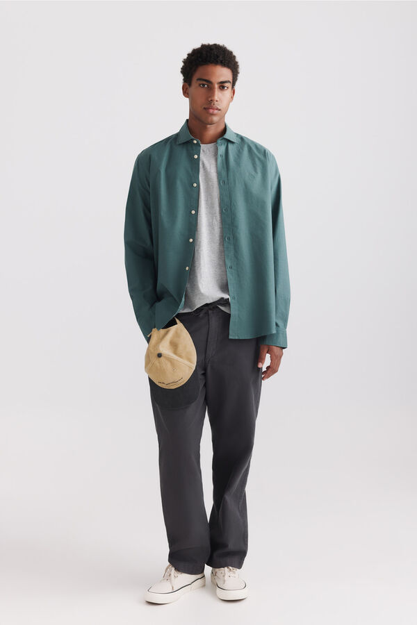 Springfield Camisa oxford leve verde