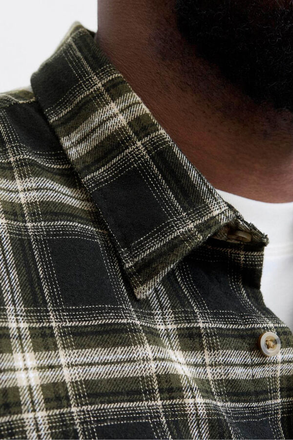 Jack & Jones PLUS Camisa xadrez regular fit PLUS preto