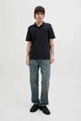 Jack & Jones Jersey-knit regular fit polo shirt black