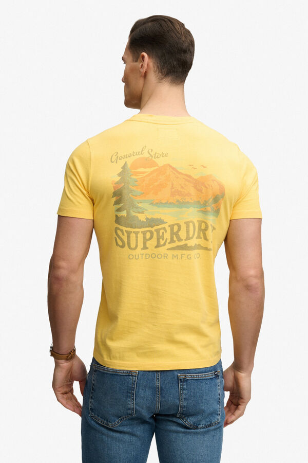 Superdry T-shirt de manga curta com estampado de montanhas estampado