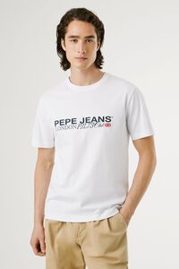 Pepe Jeans Camiseta estampada com logotipo de corte regular
