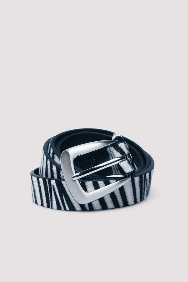 Springfield Cinto fino de zebra preto