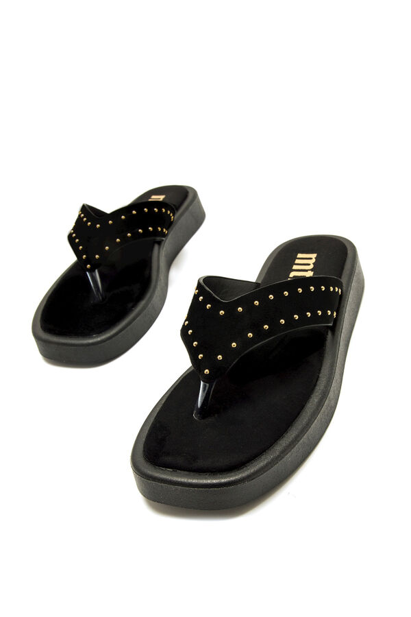 MTNG Platform toe sandals black