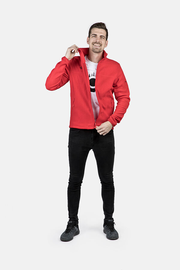 Izas Jaqueta leve de forro polar vermelho