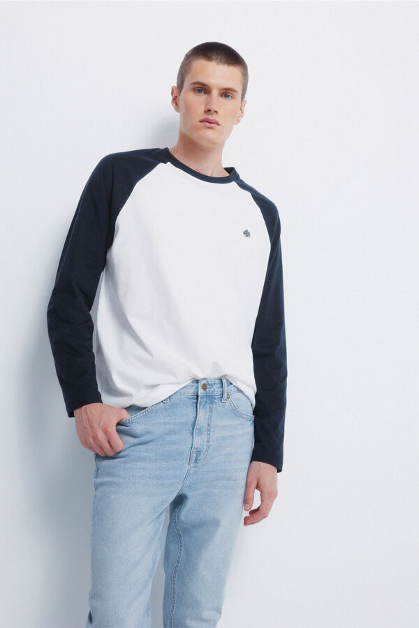 Springfield Calça jeans slim fit com lavagem clara azul