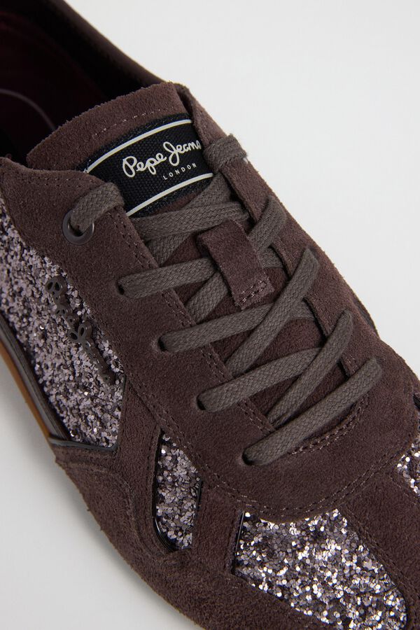 Pepe Jeans Sapatilhas ultraleves com brilho castanho