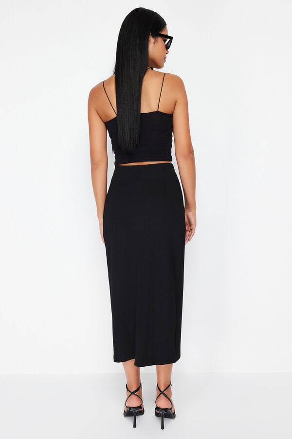 Trendyol Saia maxi com abertura preto