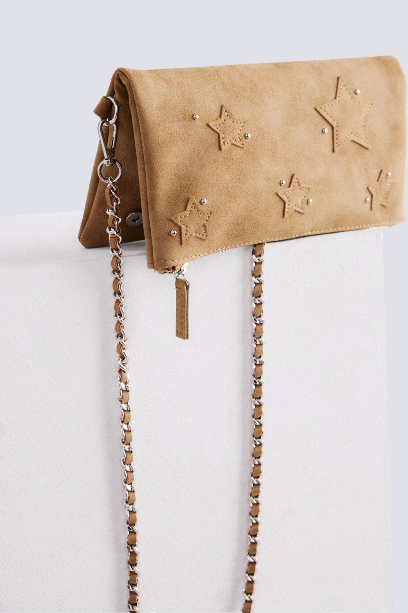 Springfield Bolsa de ombro efeito camur&ccedil;a estrela