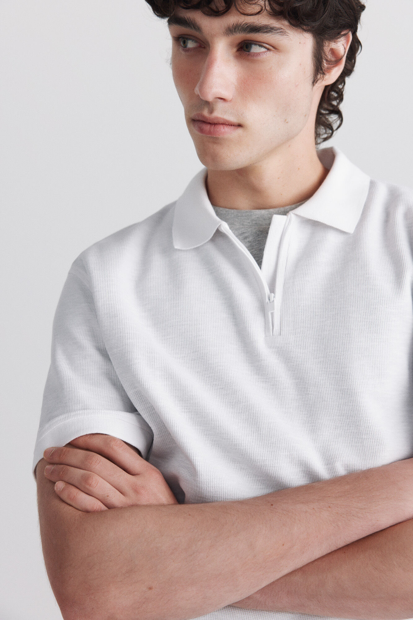 Springfield Polo com estrutura e fecho-&eacute;clair