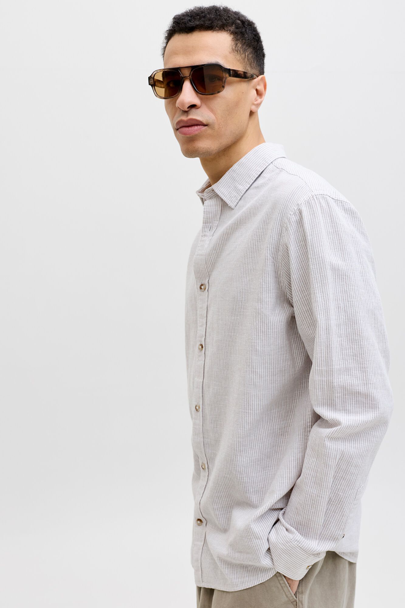 Jack & Jones Camisa regular fit lino