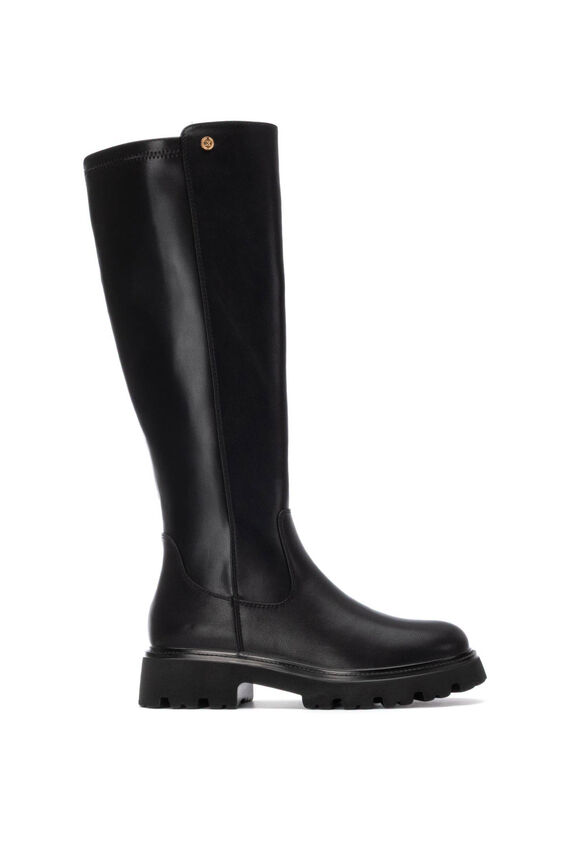 Bota de tacón con caña elástica