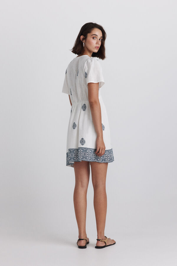 Springfield Vestido estampado sanefa azul