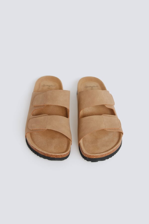 Springfield Sand&aacute;lias de velcro de tira dupla castanho