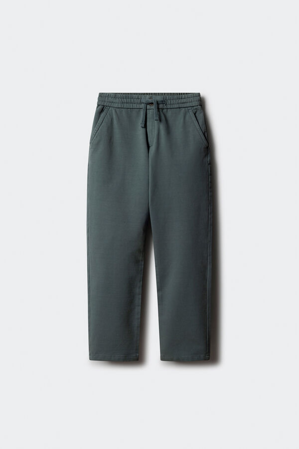 Springfield Kids Calças calças chino confortáveis ​​e justas para meninos azul