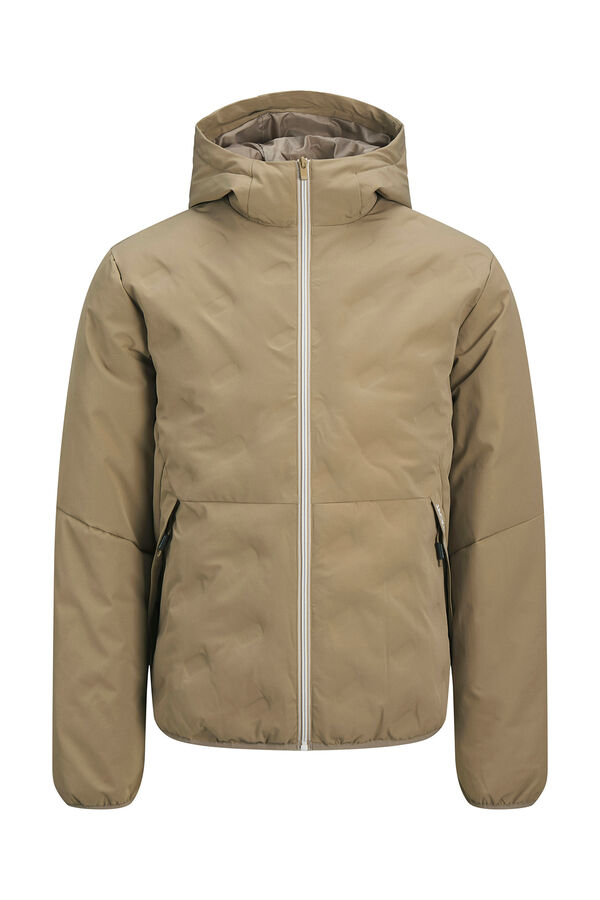 Jack & Jones Chaqueta acolchada capucha gris