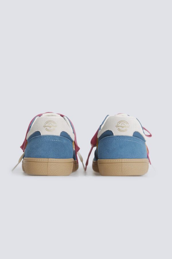 Springfield Sneaker retro em pele azul