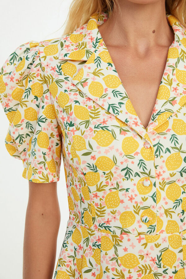 Trendyol Vestido curto gola camiseira estampado