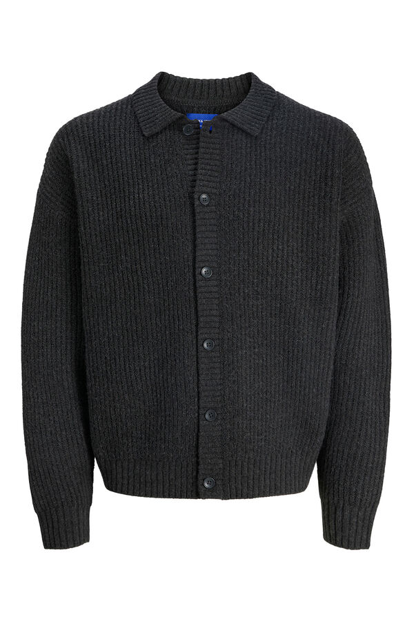 Jack & Jones Casaco de malha cinzento
