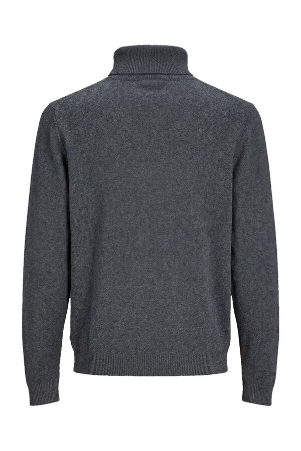 Jack & Jones Camisola de gola alta em algod&atilde;o cinzento