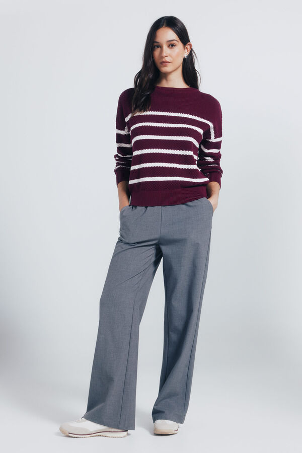 Springfield Camisola de algodão riscas vermelho