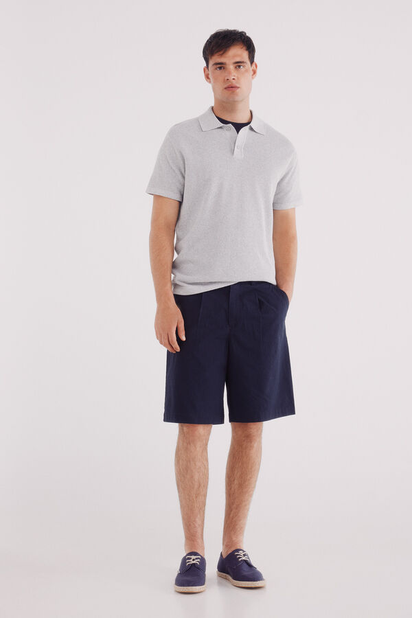 Springfield Jersey manga corta estructura cuello polo gris