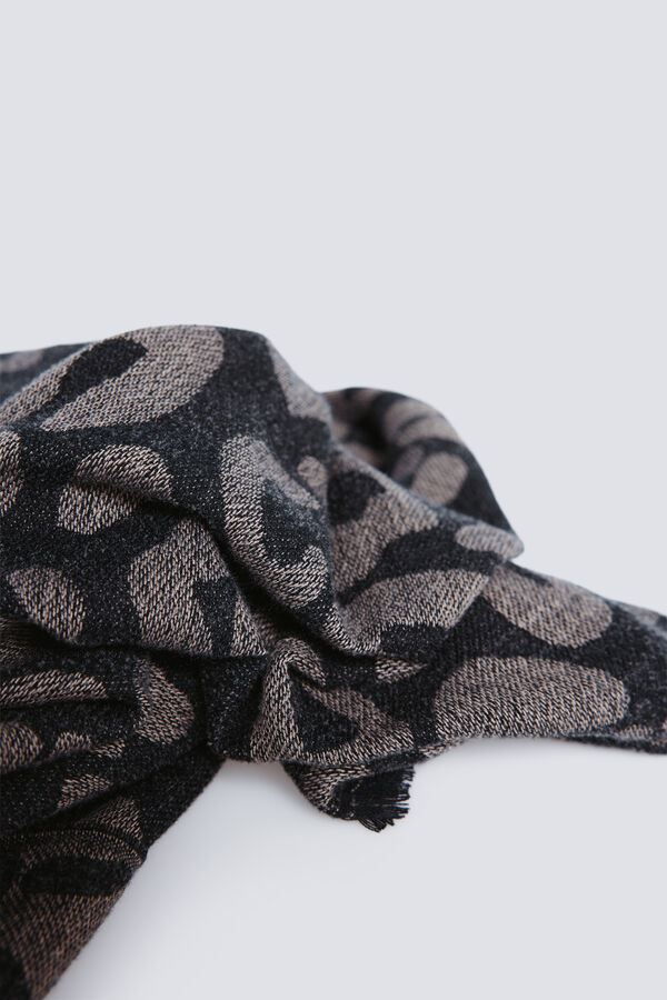 Springfield cachecol com estampado animal cinzento