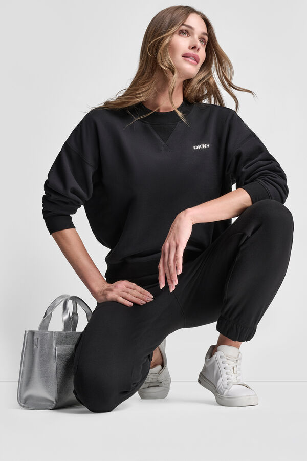 DKNY Sweatshirt sem capuz preto