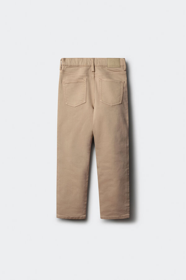 Springfield Kids Calça amarela slim fit de 5 bolsos para meninos bege