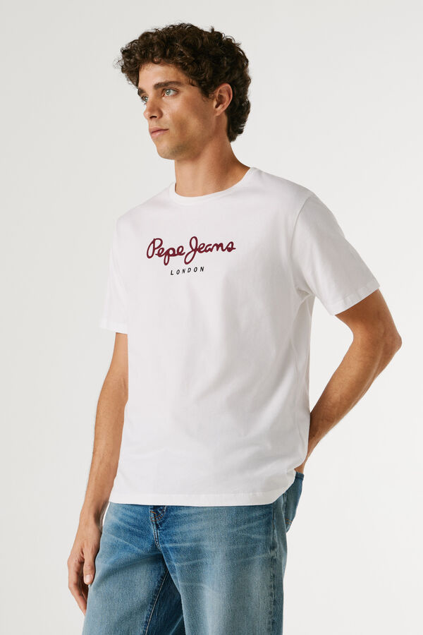 Pepe Jeans T-shirt de manga curta com logo branco