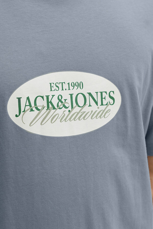 Jack & Jones PLUS T-shirt b&aacute;sica manga curta azul