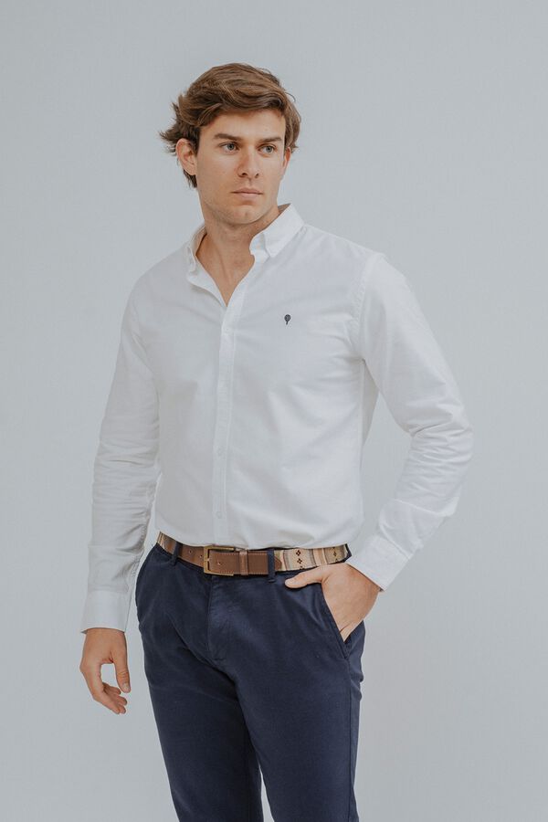 Celopman Camisa oxford branco