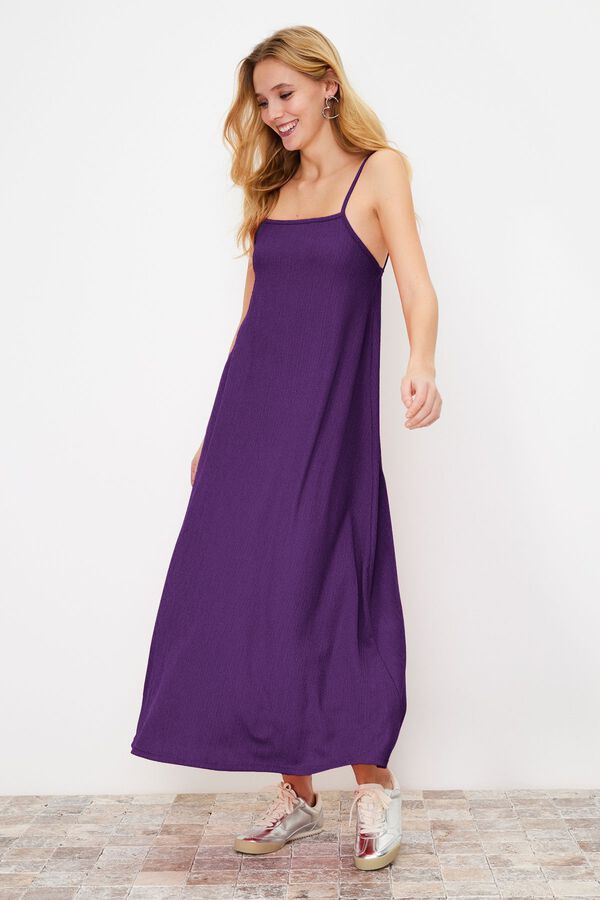 Trendyol Vestido maxi com costas abertas rosa