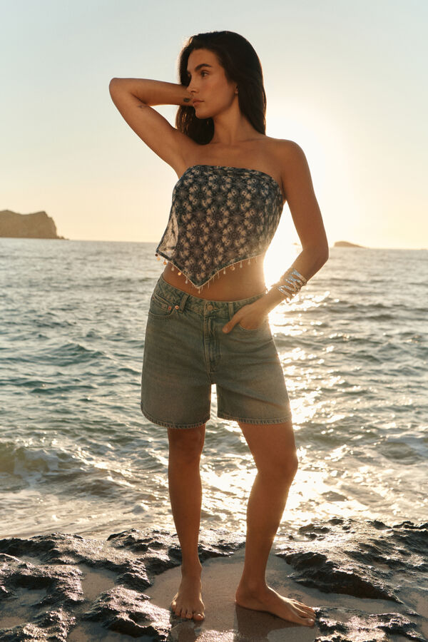 Springfield Bermudas denim azul
