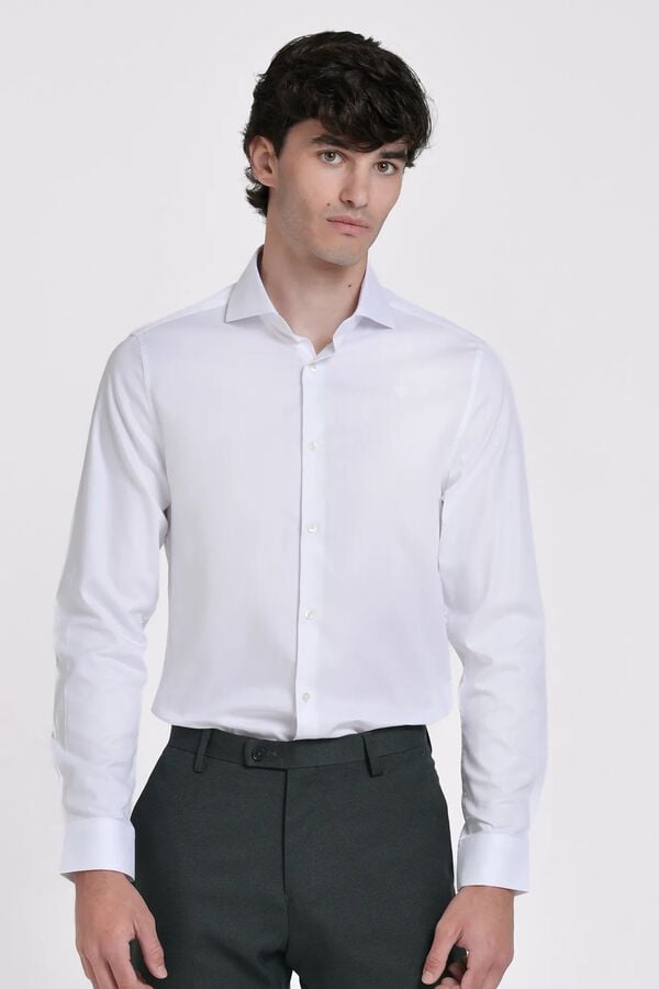 JVZ Camisa Oxford slim fit branco