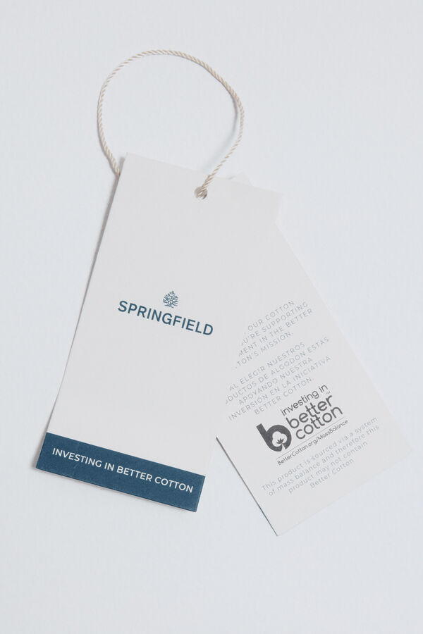Springfield Polo piqué bloques color regular fit azul