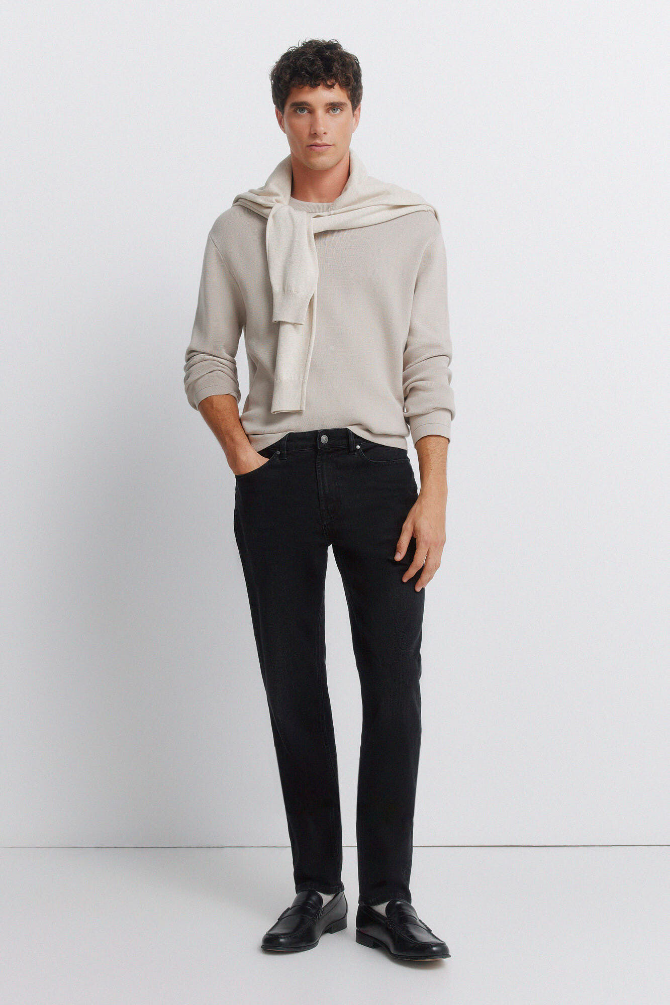 Springfield Jeans preto lavado skinny fit