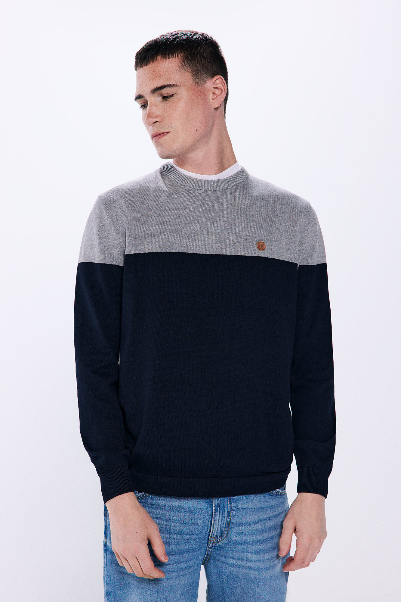 Pull basique color block Pulls et gilets pour homme Cortefiel