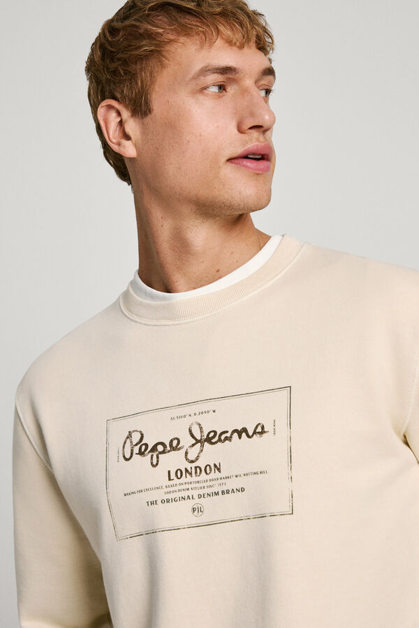 Pepe Jeans Sweatshirt de gola redonda  bege