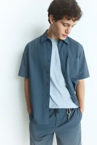 Springfield Camisa de manga curta tencel