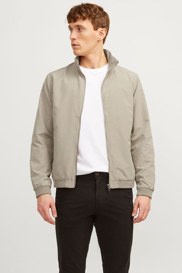 Jack & Jones Jaqueta bomber com gola alta azul