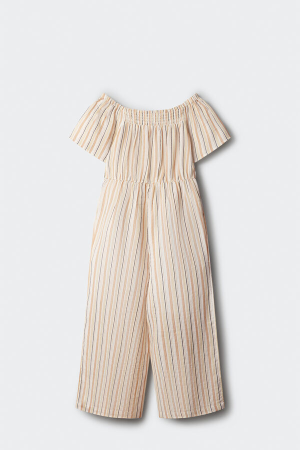 Springfield Kids Macac&atilde;o de riscas para menina castanho