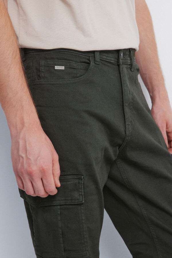 Springfield Calça cargo slim fit calça estampado