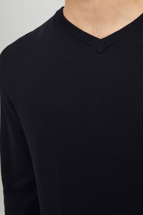Jack & Jones Camisola de gola em bico preto