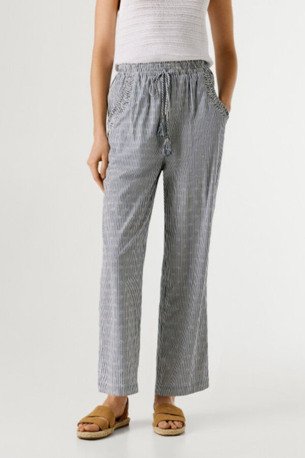Pepe Jeans Cal&ccedil;a comprida cintura el&aacute;stica azul