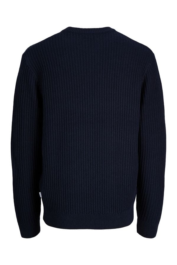Jack & Jones PLUS Camisola relaxed gola redonda azul